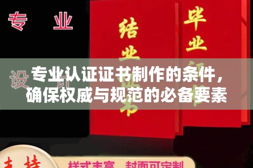 大丰专业认证证书制作的条件，确保权威与规范的必备要素